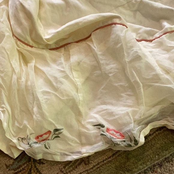 ๐ช๐ช Pair of BURGUNDY & CAMEL BROCADE CHAIR COVERS - Picture 11 of 16